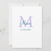 simples nome de adição monograma, cor verde roxa