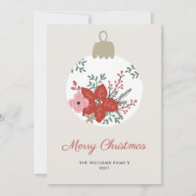 Simples Ornamentos de Natal Florais Elegantes Mode