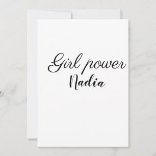 Cartão De Festividades simples poder feminino minimal adicionar nome text