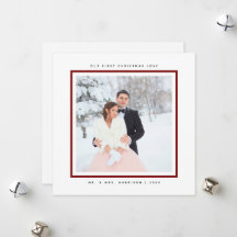 Simples Primeiro Natal Moderno Senhor e Senhora Pl