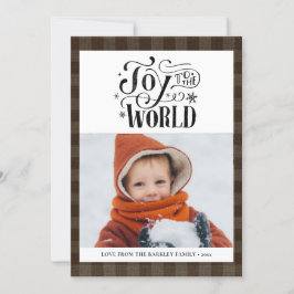 Cartão De Festividades Simples Script de Diversão de Xadrez Moderno Brown