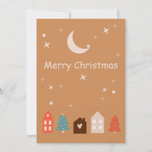 Cartão De Festividades Simples Tone da Terra Feliz Natal