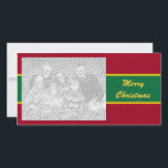 Cartão De Festividades Simplesmente Festivo<br><div class="desc">Um cartão com fotos festivo atraente em marrom e verde borrado em âmbar com texto âmbar. Adicione sua própria foto. A saudação também pode ser personalizada.</div>