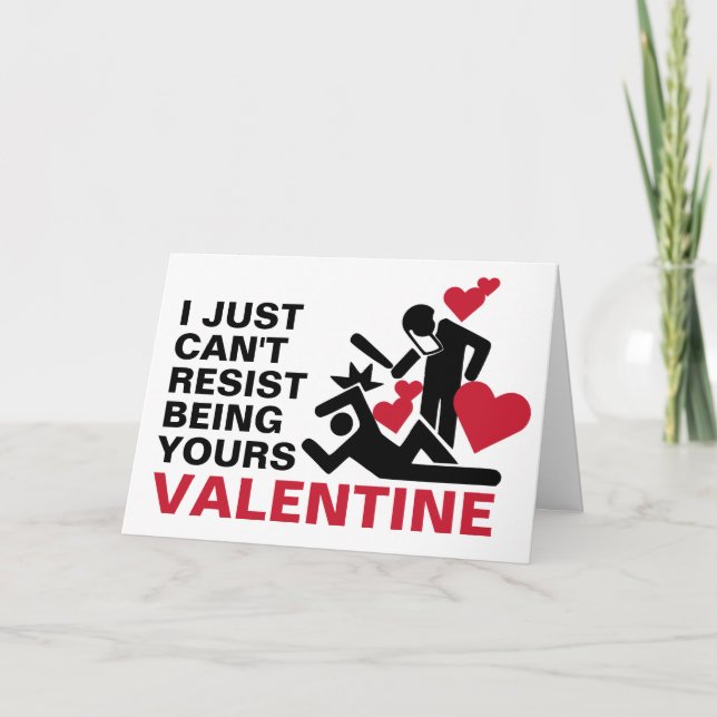 Cartão De Festividades Simplesmente não resiste (Frente)