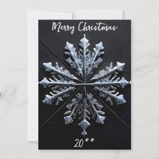 Cartão De Festividades Simply Enspired Merry Christmas White Snowflake
