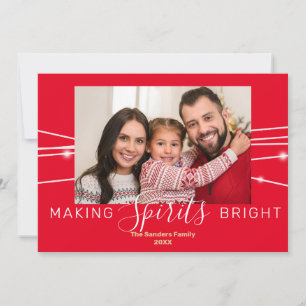 Cartão De Festividades Simply Making Spirits Bright Red