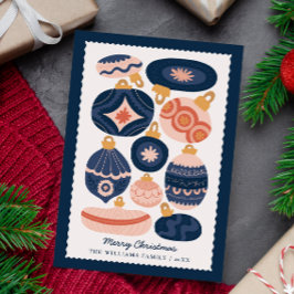 Cartão De Festividades Sinais Azuis Escandinavos Mínimos Não Foto