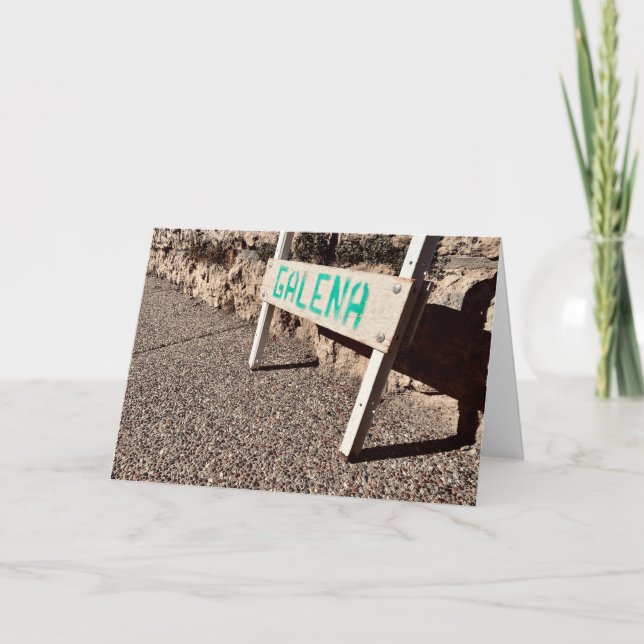 Cartão De Festividades sinal da calçada de galena (Frente)