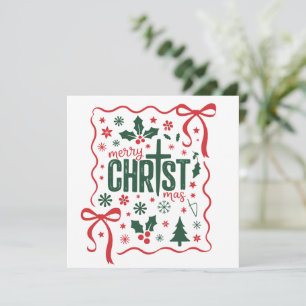 Cartão De Festividades Sinal da Cruz de Natal Cristã Jesus Cristo Fé