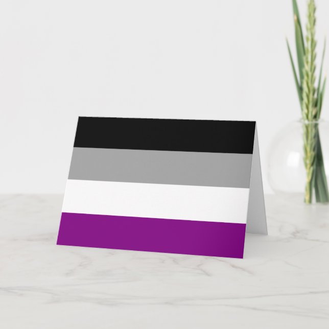 Cartão De Festividades Sinalizador de Orgulho Asexual (Frente)