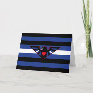 Cartão De Festividades Sinalizador do Orgulho de Leather Eagle