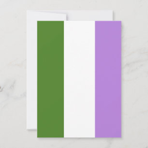 Cartão De Festividades Sinalizador do Orgulho do Genderqueer