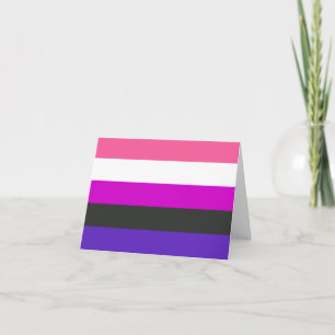 Cartão De Festividades Sinalizador do Orgulho Genderfluido