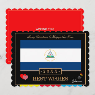 Cartão De Festividades Sinalizador e Feliz ano novo da Nicarágua/Melhores