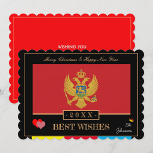 Cartão De Festividades Sinalizador e Feliz ano novo do Montenegro/Melhore