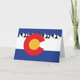 Cartão De Festividades Sinalizador e Montanhas do Colorado