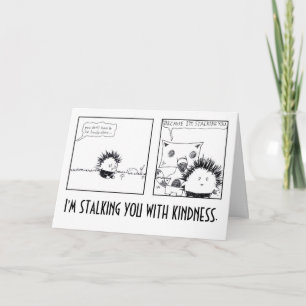 Cartão De Festividades Single Awareness Day Card-Stalking you