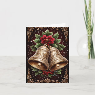 Cartão De Festividades Sinos Modernos Rústicos de Natal