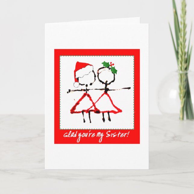 Cartão De Festividades SIster Christmas Card (Frente)