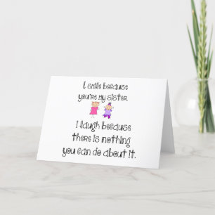 Cartão De Festividades sister smile