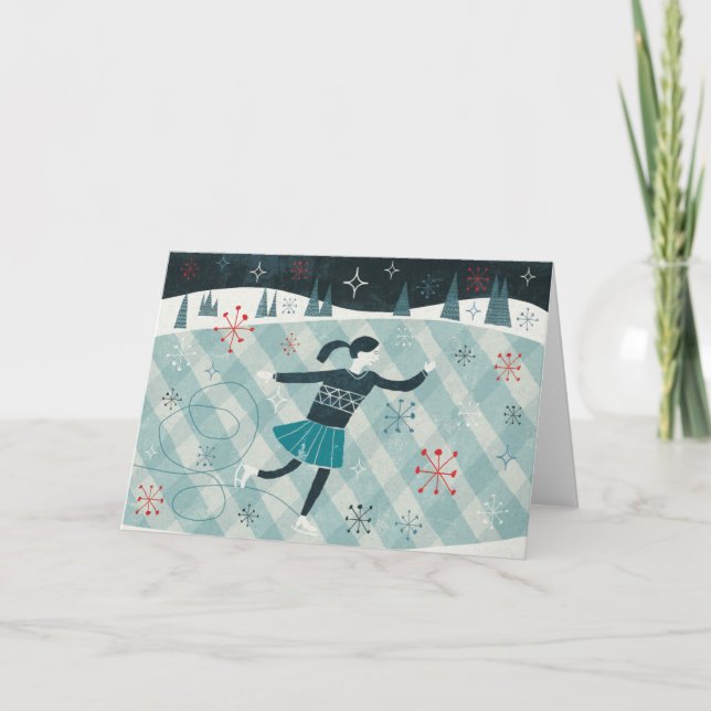 Cartão De Festividades Skater de Natal feliz (Frente)