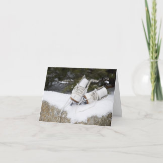 Cartão De Festividades Skates In Snow