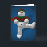 Cartão De Festividades Skating Vintage Snowman<br><div class="desc">Outra carta engraçada de Vintage Snowmen para surpreender sua família e amigos com ou para convidá-los para a pista de gelo!</div>