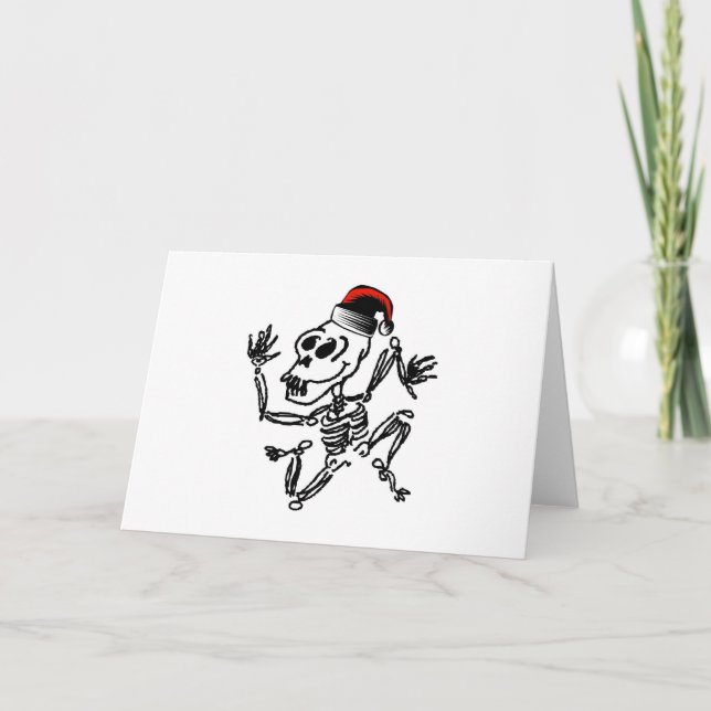 Cartão De Festividades Skeleton Christmas (Frente)