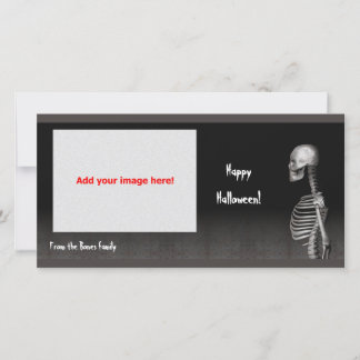 Cartão De Festividades Skeleton - Halloween Photo Card