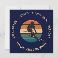 Ski Killington, Vermont - Man Skier, Texto Amarelo