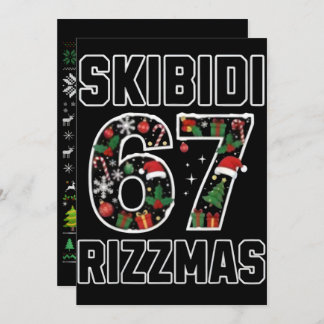 Cartão De Festividades Skibidi Six Seven Rizzmas Funny Christmas 2025 Mem