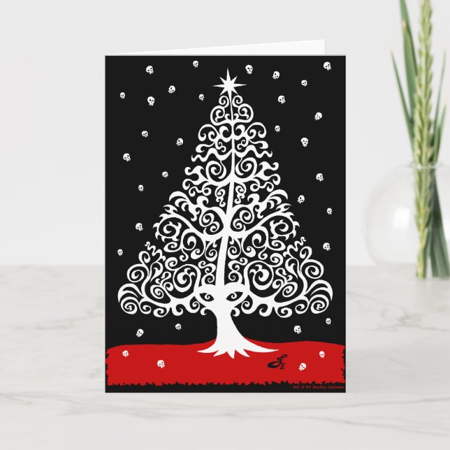 Cartão De Festividades Skulls for Christmas (Frente)