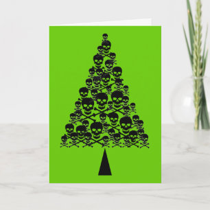 Cartão De Festividades Skully Xmas Tree