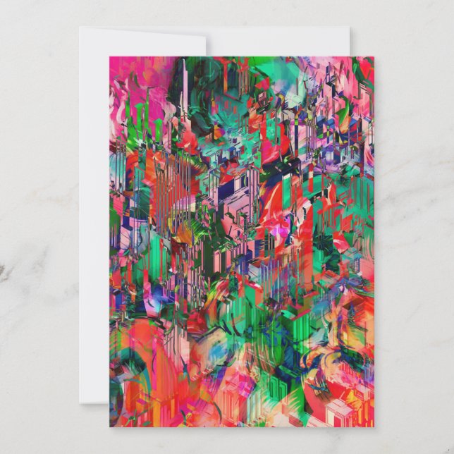 Cartão De Festividades Skyline de prédio da Abstrato do Mundo viagem (Frente)