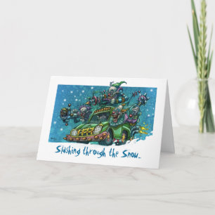 Cartão De Festividades Slashing through the Snow Card