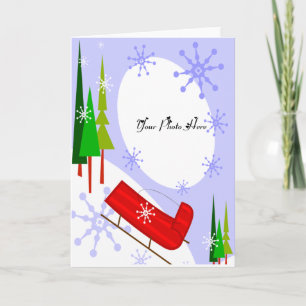 Cartão De Festividades Sled Christmas Template