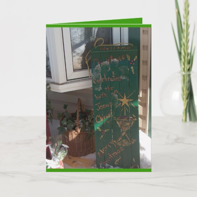 Cartão De Festividades Sled Natal (Frente)