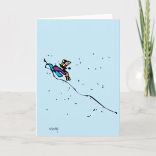 Cartão De Festividades Sledding