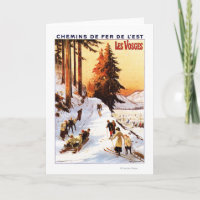 Sledding and Skiing at Vosges Poster