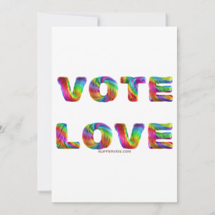 Cartão De Festividades SlipperyJoe voto amor igualdade pelo pelo colorido