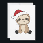 Cartão De Festividades Sloth Christmas Snow Winter Animals Sloths<br><div class="desc">The sloth on softness with fair lights. Funny animals with gifts and snow to the holidays. Also funny for Christmas in July. Faults are sweet animals and perfect for Christmas.</div>