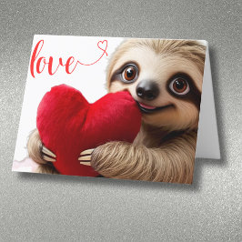 Cartão De Festividades Slothmate do Dia dos Namorados Preguiça Personaliz