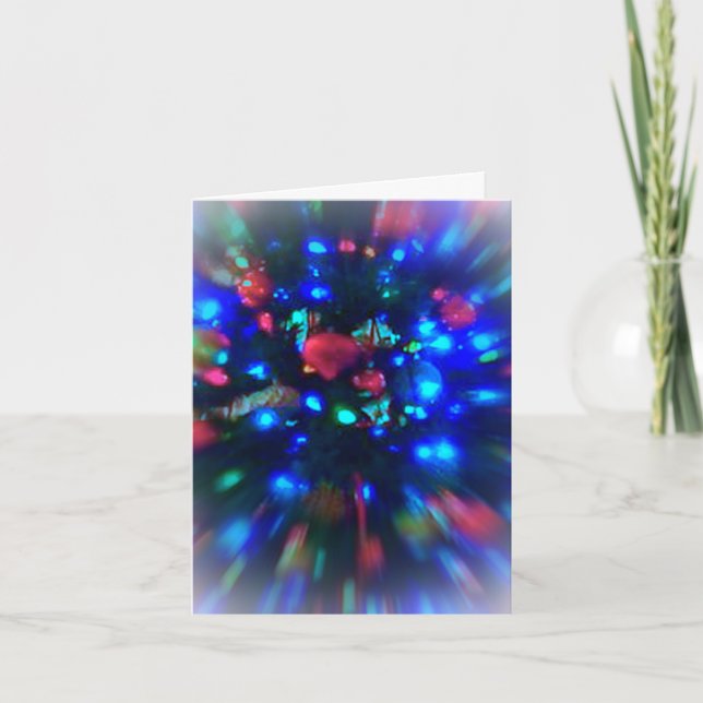 Cartão De Festividades Small Christmas Card, Blue Lights Orniments (Frente)