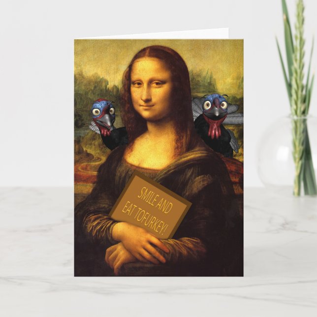 Cartão De Festividades Smile And Eat Tofurkey (Frente)