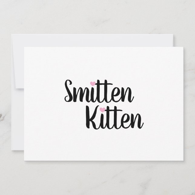 Cartão De Festividades Smitten Kitten Cute Valentine Coffee Mug Gift (Frente)