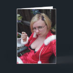 Cartão De Festividades Smoke Break<br><div class="desc">Smoking Miss Santa</div>
