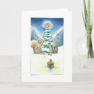 Cartão De Festividades Snail and Squirrel III: Decorating