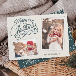 Cartão De Festividades Snapshot de Fotografia do Script 2 Snowfall