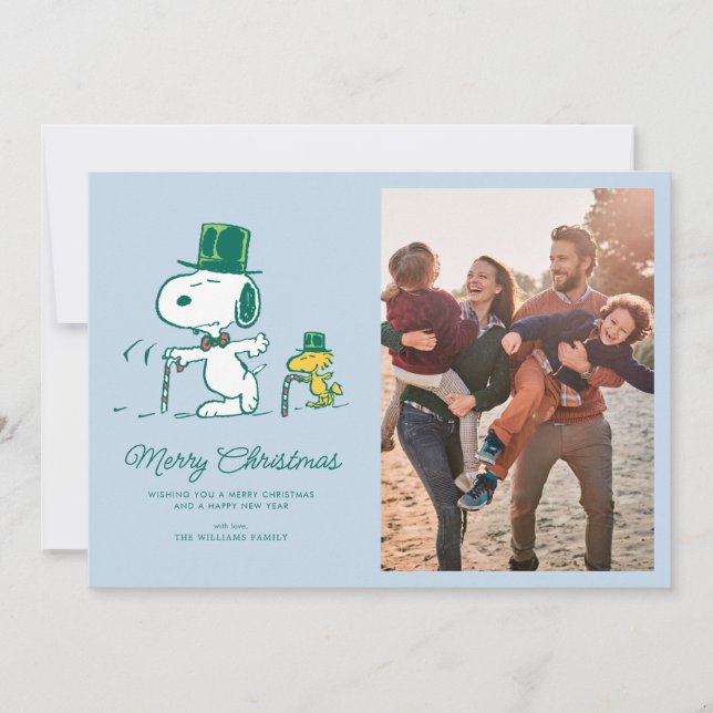 Cartão De Festividades Snoopy Top Peppermint Candy (Frente)