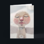 Cartão De Festividades Snow Angel Winter Blessings Christmas Card<br><div class="desc">Let your loved ones know you care by sending this peaceful winter blessings card. This card is based upon an original paperclay creation by Rebecca Miller Campbell.</div>